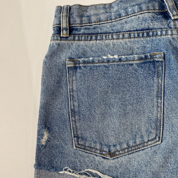 All Saints Distressed Blue Denim Cut Off Shorts Size 25 - Picture 7 of 7